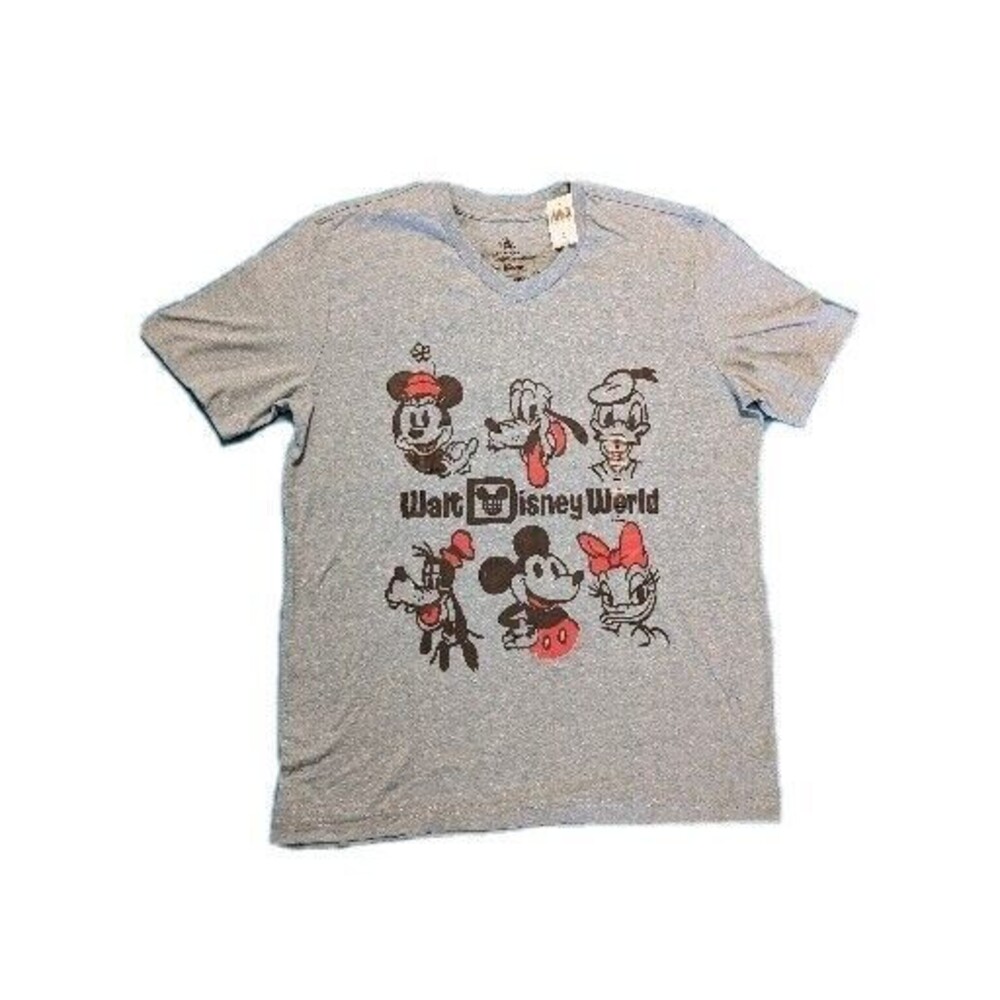 Walt Disney World Mickey & the Gang Vintage Graphic Blue T Shirt Size SMALL